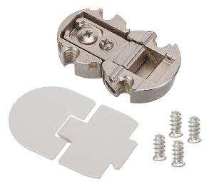 Salice Pacta central hinge with mat white cover cap