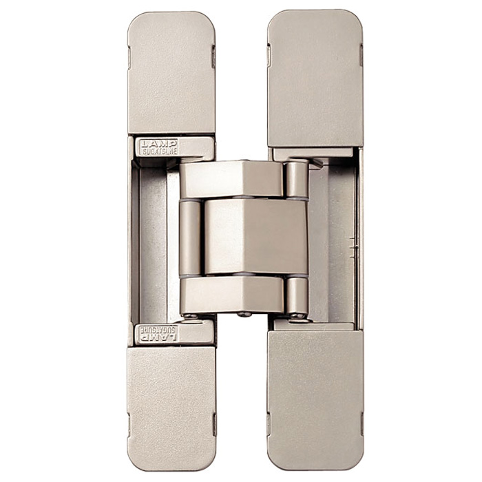 Charnière à encastrer HES3D-120 nickel mat