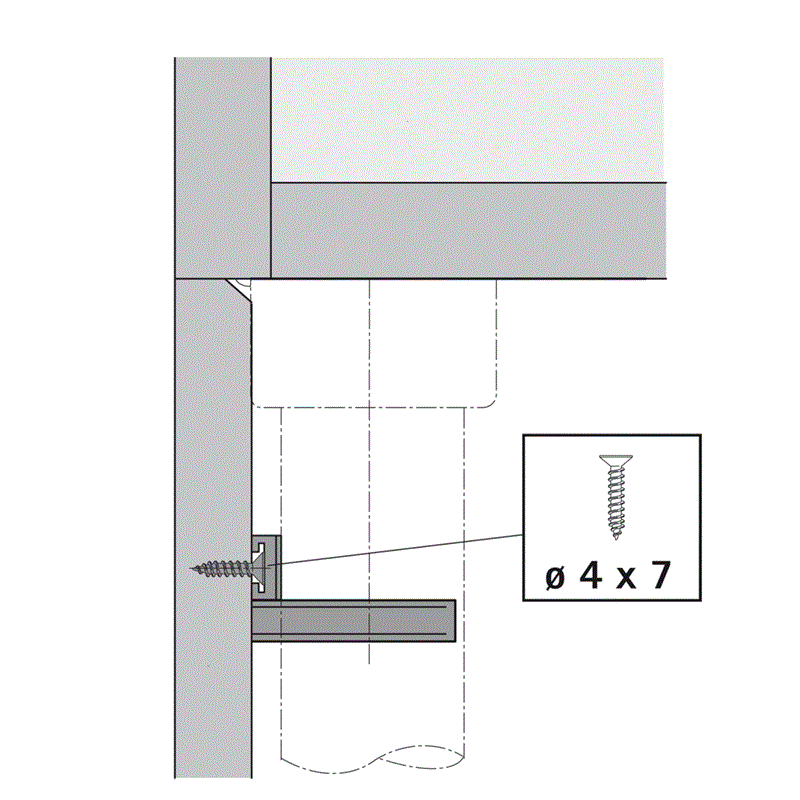 Screw-on plinth plate clip