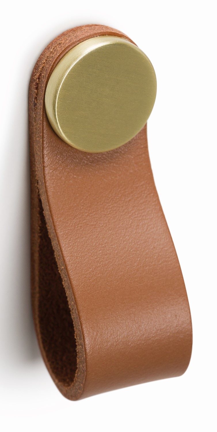 Image Handle FLEXA V0404 beige leather/brass