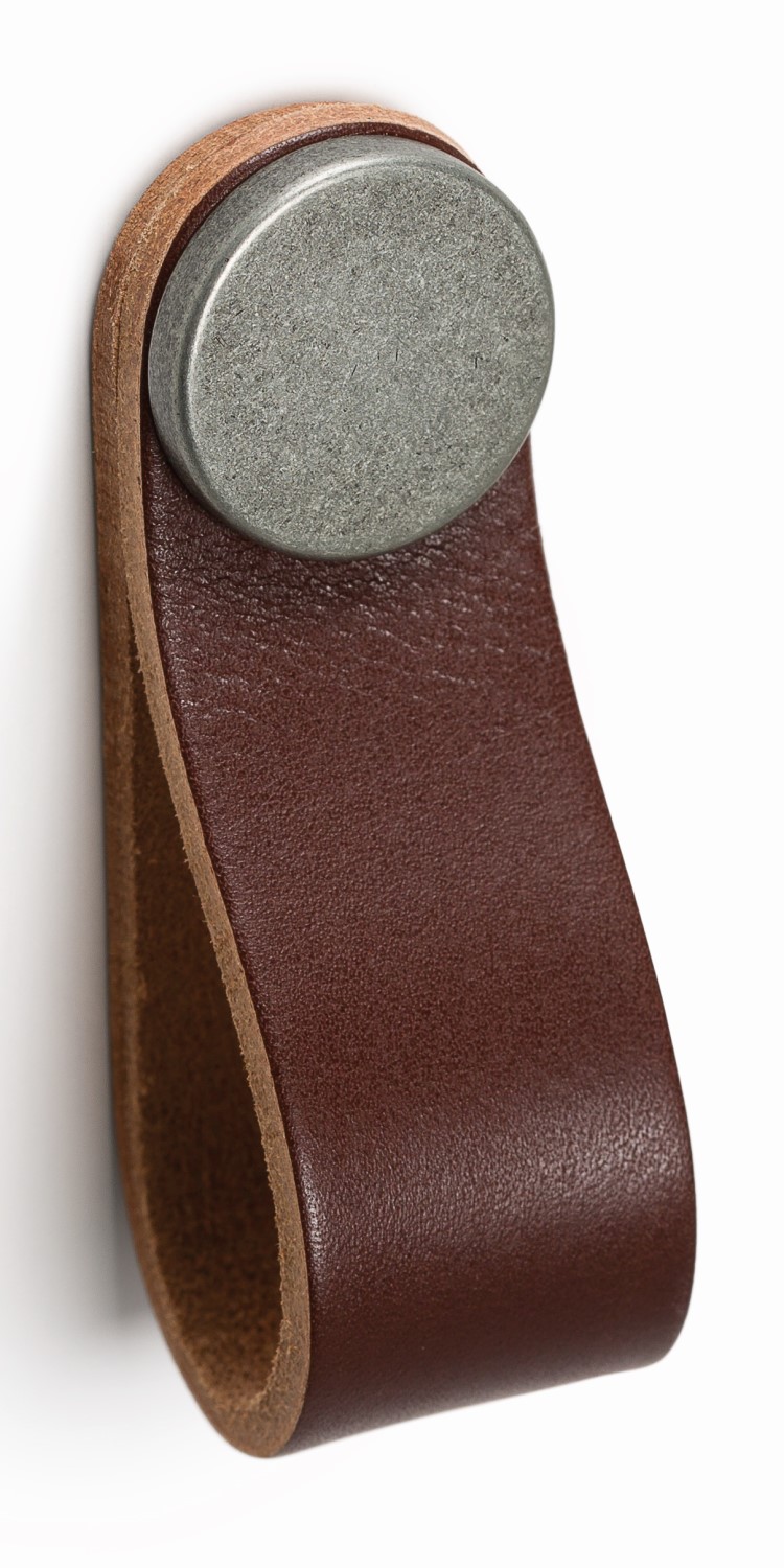 Handle FLEXA V0404 brown leather/pewter