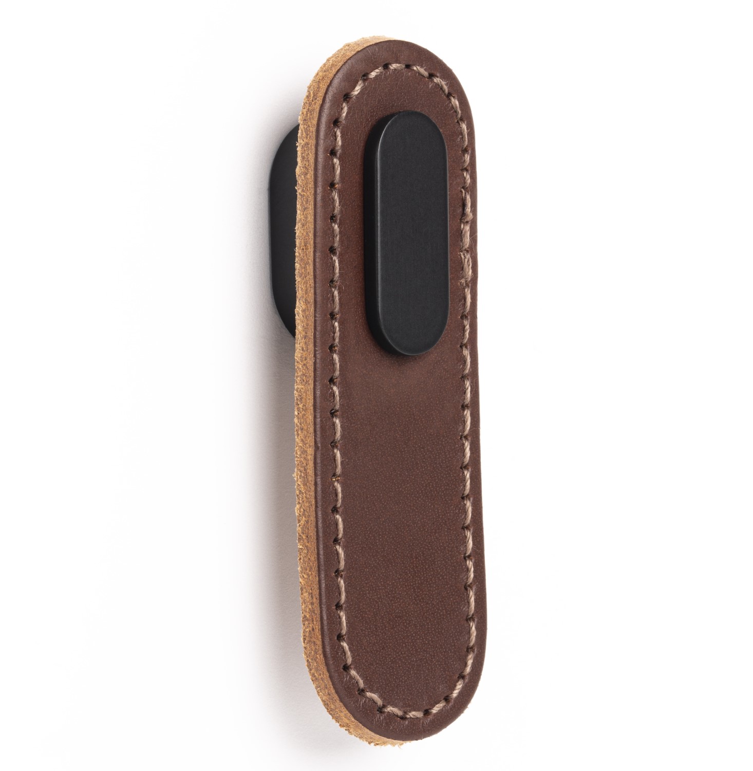 Image Handle OBLONG V0507 brown leather/black