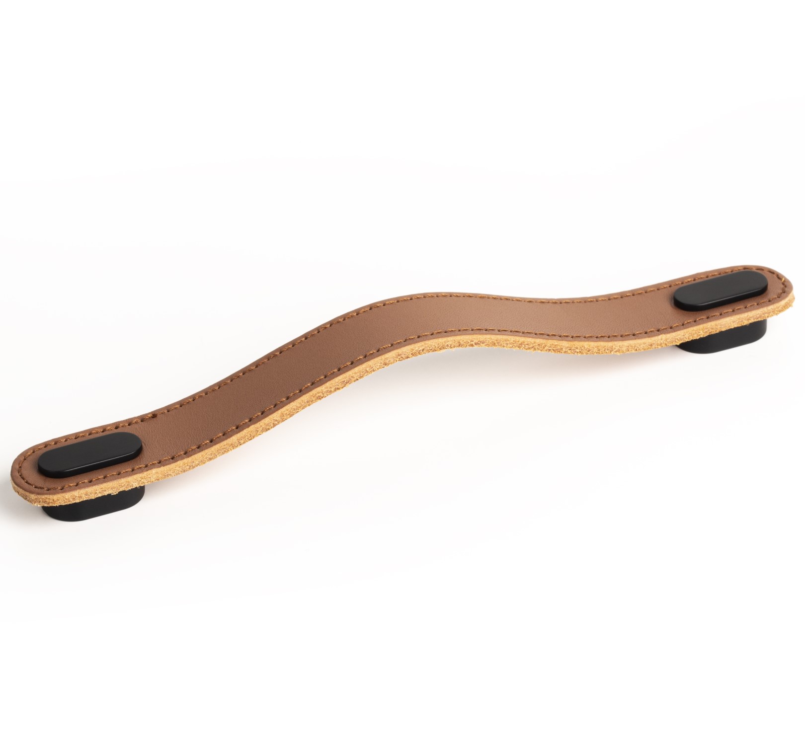 Image Handle OBLONG V0507 beige leather/black 160 mm