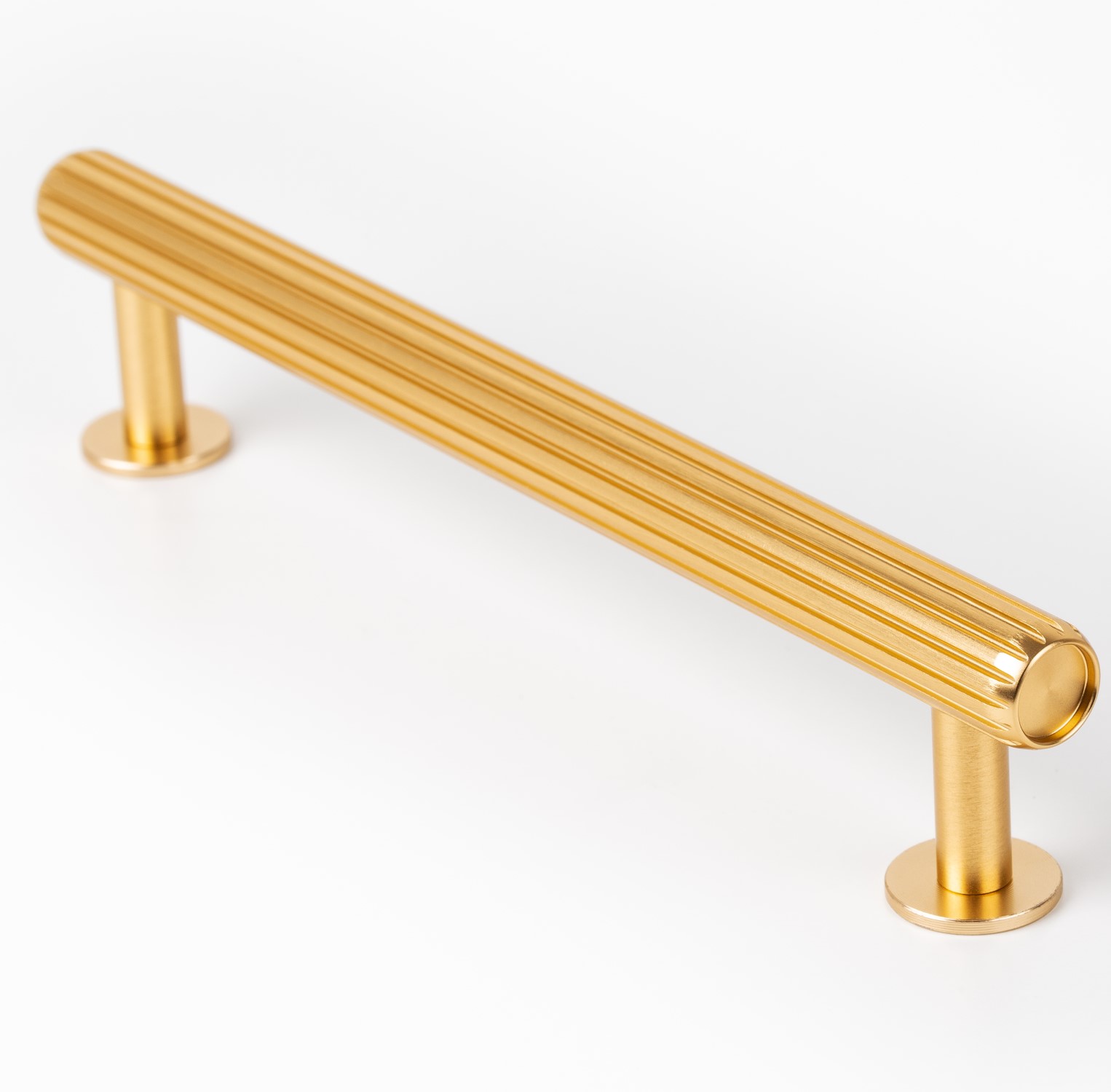 Handle RILLE V0528 brushed dark brass 160 mm