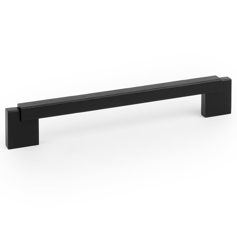 Handle DUO MINI V0658 lava grey/matte black laquered oak 160 mm