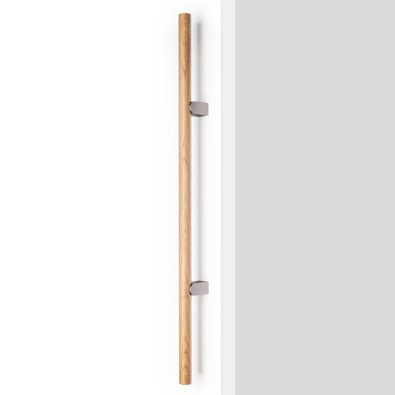 Poignée KUMO WOOD BIG V0727 fini acier inoxydable/chêne 320 mm