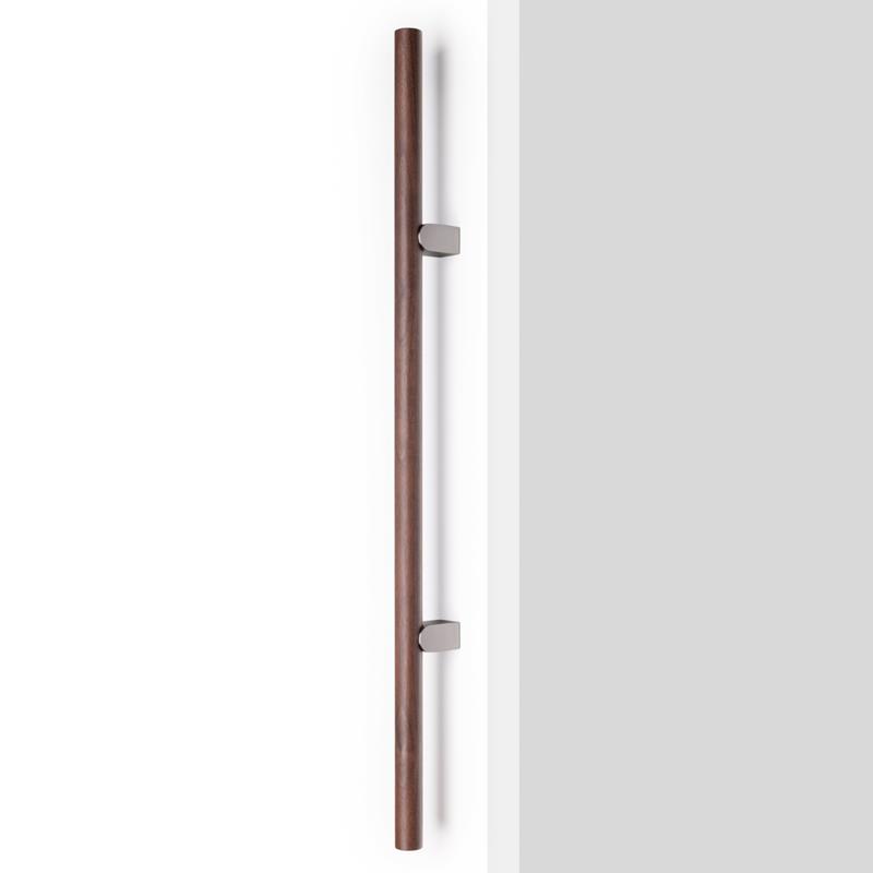 Poignée KUMO WOOD BIG V0727 fini acier inoxydable/noyer 320 mm