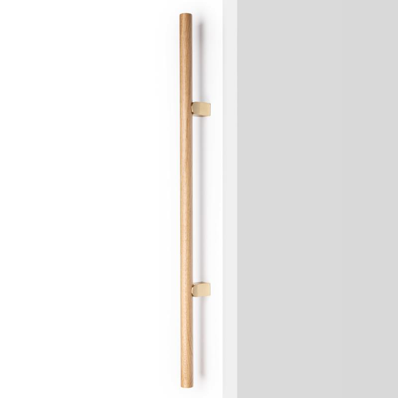 Poignée KUMO WOOD BIG V0727 laiton/chêne 320 mm