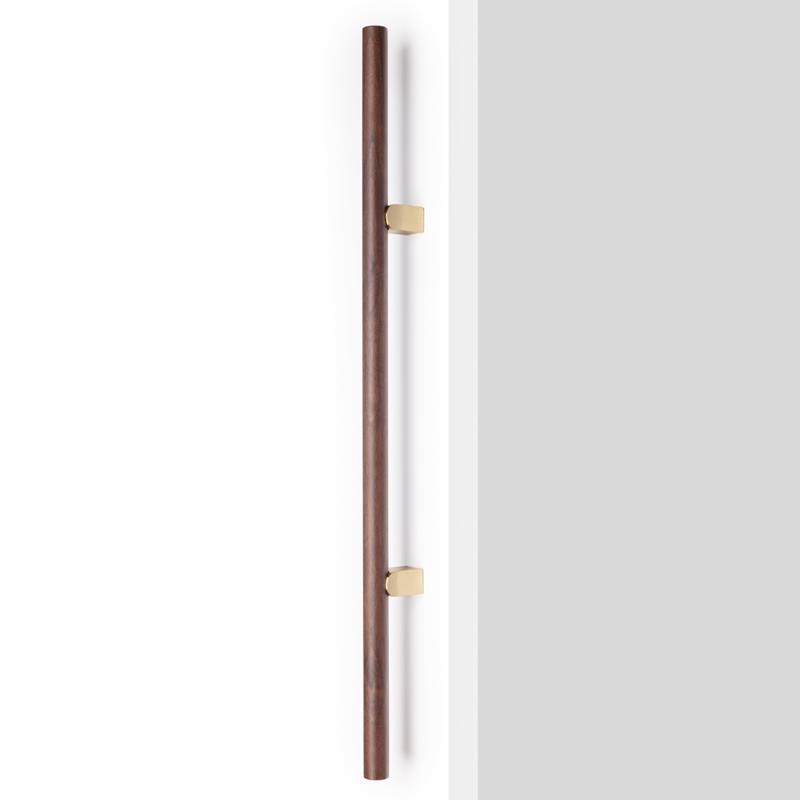 Poignée KUMO WOOD BIG V0727 laiton/noyer 320 mm