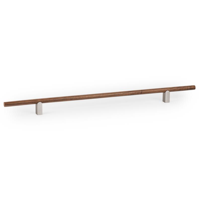 Poignée KUMO WOOD V0733 fini acier inoxydable/noyer 320 mm
