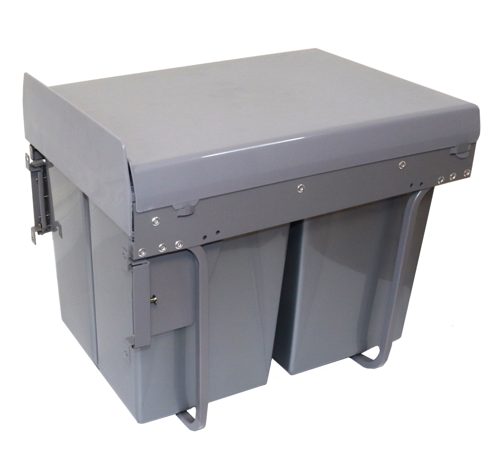 Pull-out waste bin 16'' 40L 2 bins, with front-fixing brackets