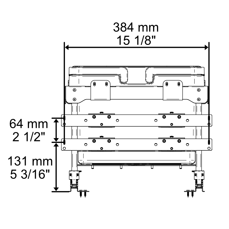 Poubelle Vibo Mini Kombi 2.0 18 po. (450 mm) 32 L 2 bacs anthracite
