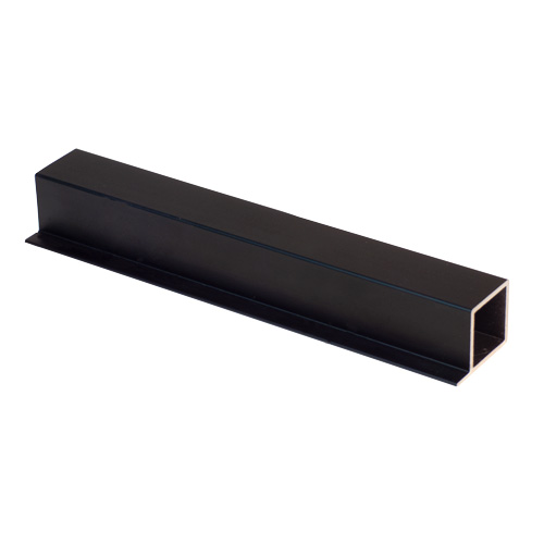 Float aluminium square profile with shelf ledge type B matte black