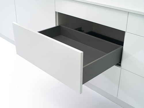 R13 EVO drawer set H128 NL600 Anthracite 45 kg Soft-close