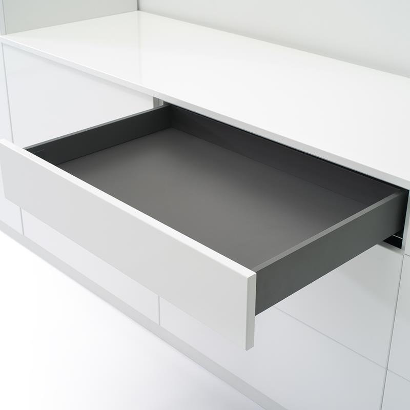 Ensemble de tiroir R13 EVO anthracite H90 LN400 coulisse R481 45 kg soft-close