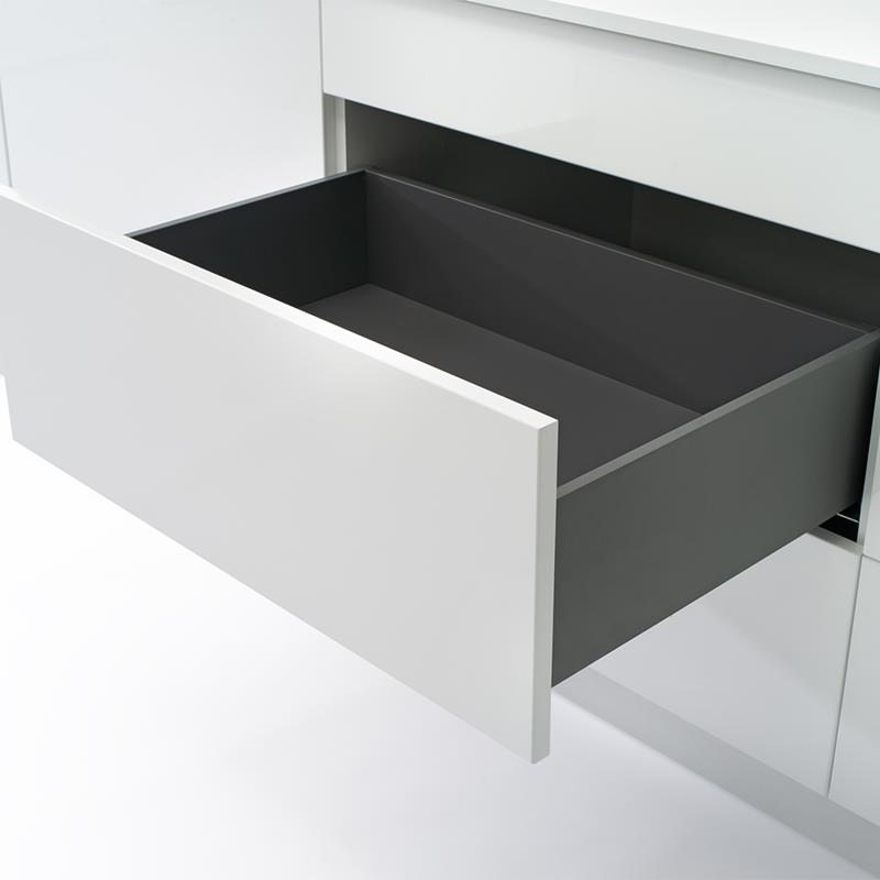 Ensemble de tiroir R13 EVO anthracite H175 LN350 coulisse R481 45 kg soft-close