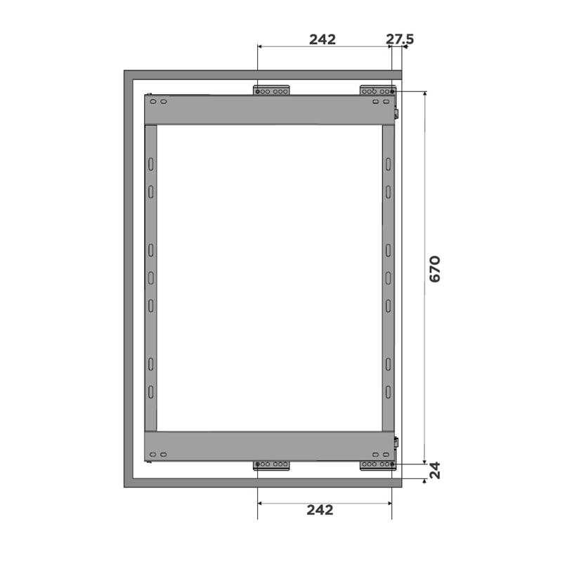 Diamond 12'' (300mm) narrow pull-out 3 baskets