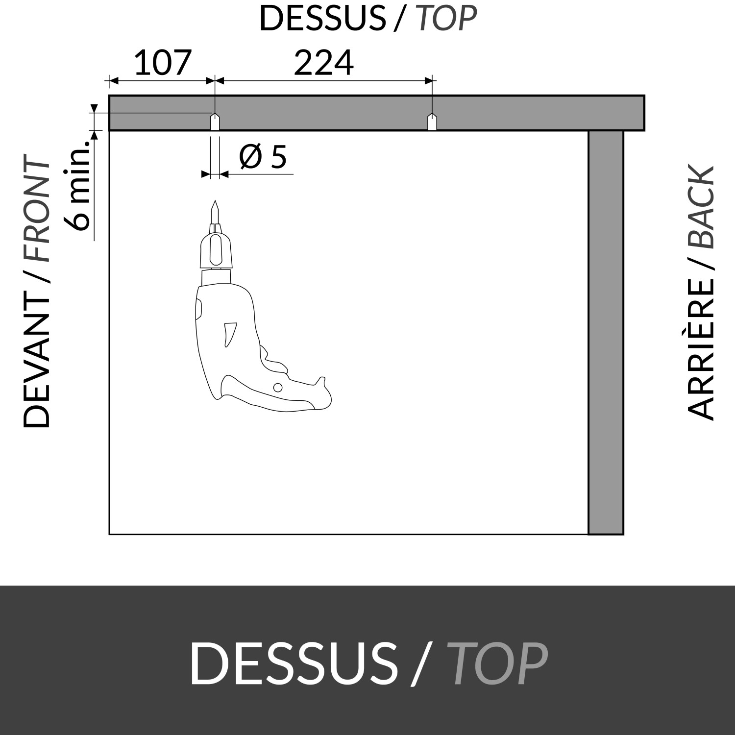 spec perçages dessus caisson