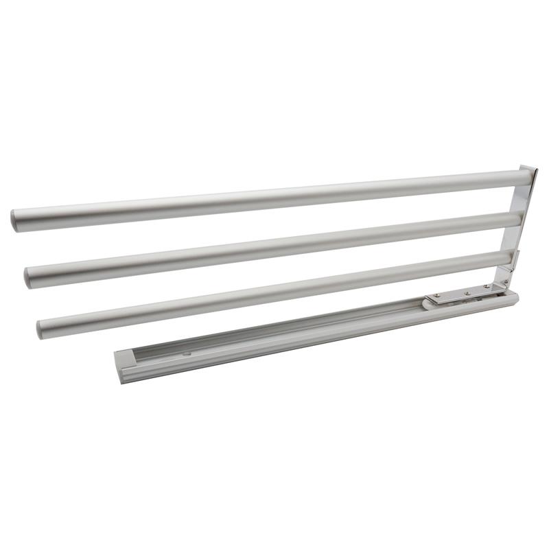 Porte-serviettes sous-évier extensible 3 tiges aluminium