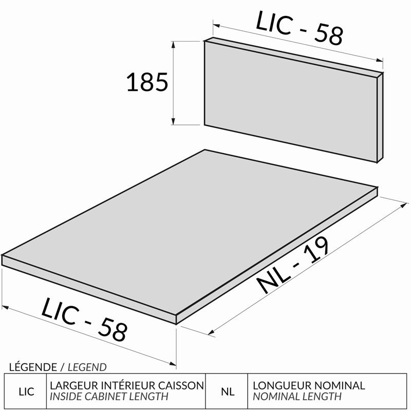 COT-SCA-H186-270-B COUPE MELAMINE