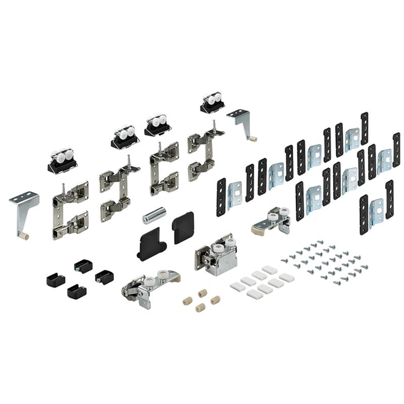 Hardware set Wing 77 for 1 bi-fold sliding door with 4 panels