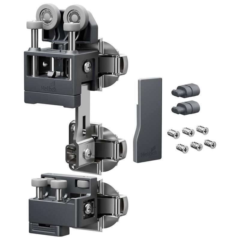 Image WingLine L kit with bottom guide 25 kg right opening anthracite for comfort unit