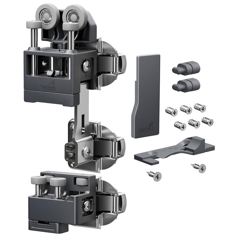 WingLine L kit with bottom guide 25 kg right opening anthracite