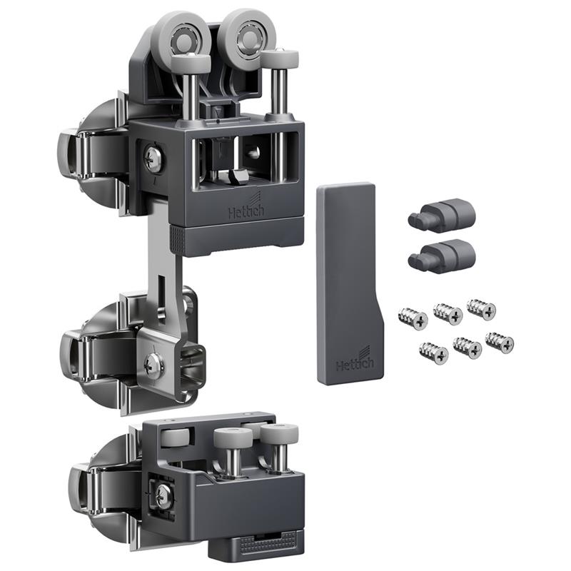Image WingLine L kit with bottom guide 25 kg left opening anthracite for comfort unit