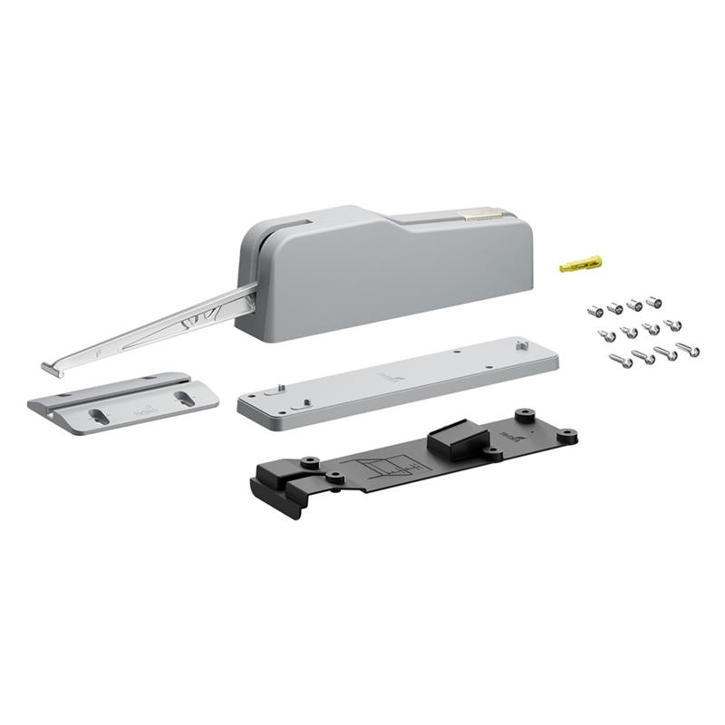 Comfort unit WingLine L/230 Push to move and Pull to move heavy door grey