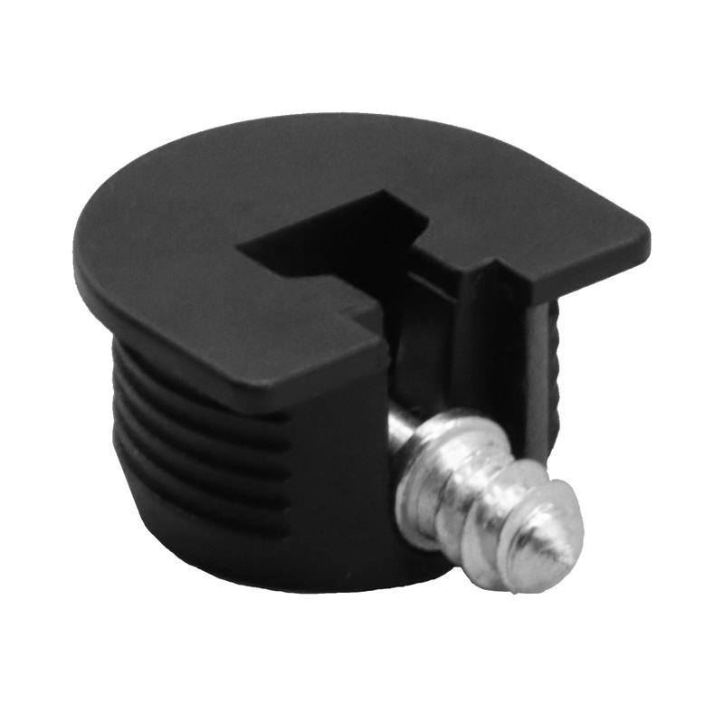 Black plastic shelf support 20 mm