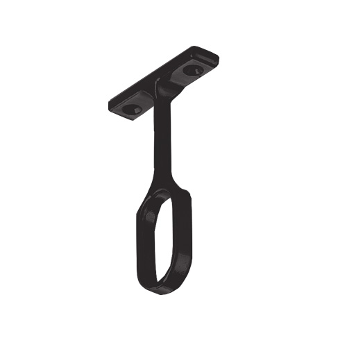 Support intermédiaire tube ovale noir mat