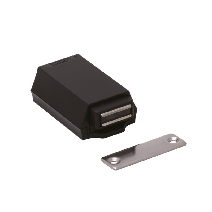 Magnetic touch latch 55 x 39 mm black