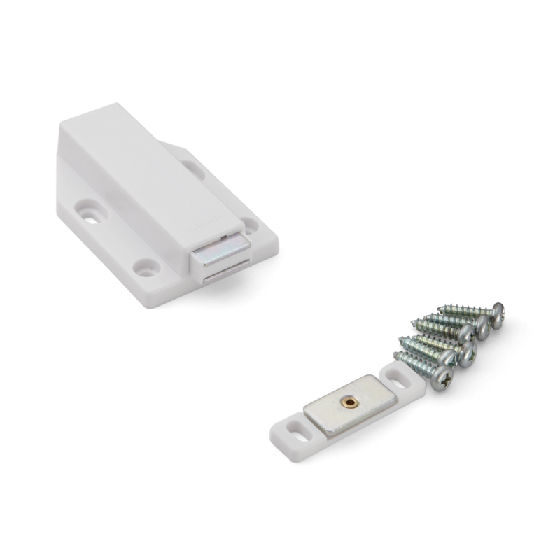 Magnetic touch latch 70 x 46 mm white