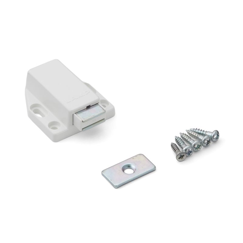 Magnetic touch latch 44 x 36 mm white