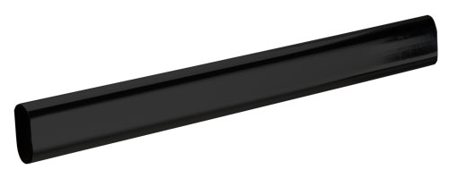 Oval closet rod anodized matte black finish