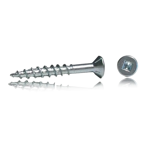 Lo-root self-contersinking nibs flat head zinc screw