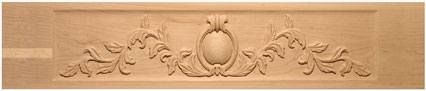 54" maple mantel hedera leaves arabesque