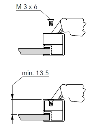 Grass Hinge aluminium frame 110 degre frame thickness up to 24 mm