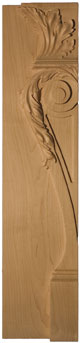 35" Maple left carved vertical front