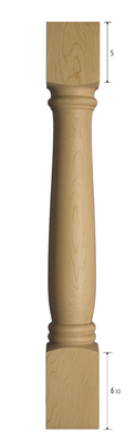 34½" Maple turning post