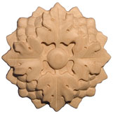 Rosette en érable feuille de vigne et raisins 4 po