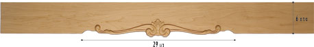 60" Maple vanitie mantel with acanthus appliqué