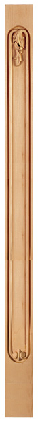 90" Maple corner post - 6" base