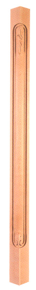 34½ in Maple corner post - 6 in base