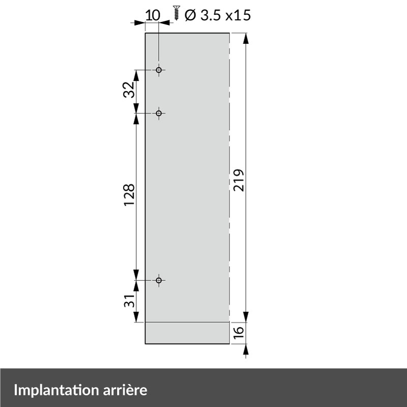 Implantation arrière