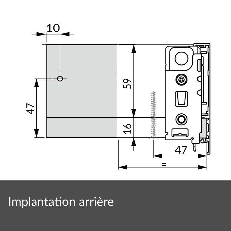 Implantation arrière